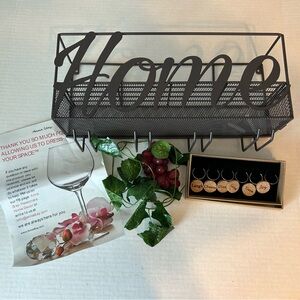 Wall mounted wine rack wine charms rustic home decor